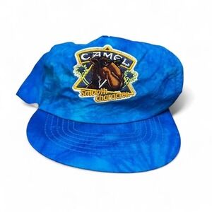 Joe Camel Smooth Character Cigarettes Advertising Hat Tie Dye Snapback Cap VTG